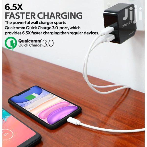 Promate Powercube~36W Fast Charging Dual Port Charger(Black) · Photo 2