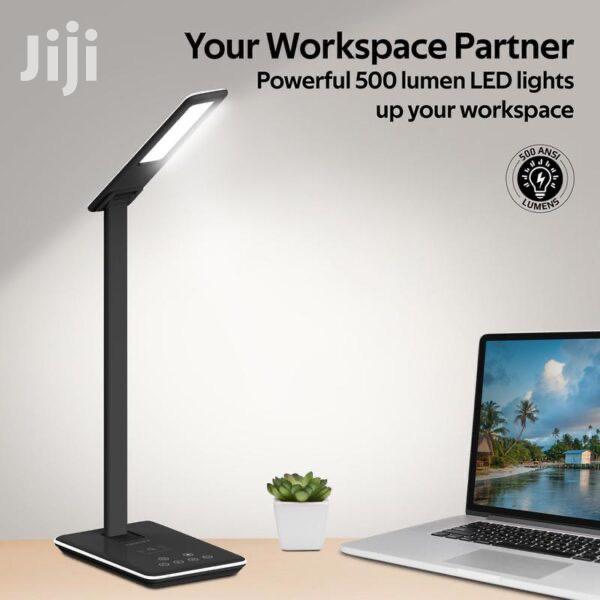 Promate Auralight-1–Qi Wireless Charging LED Desklamp(Black) · Photo 1
