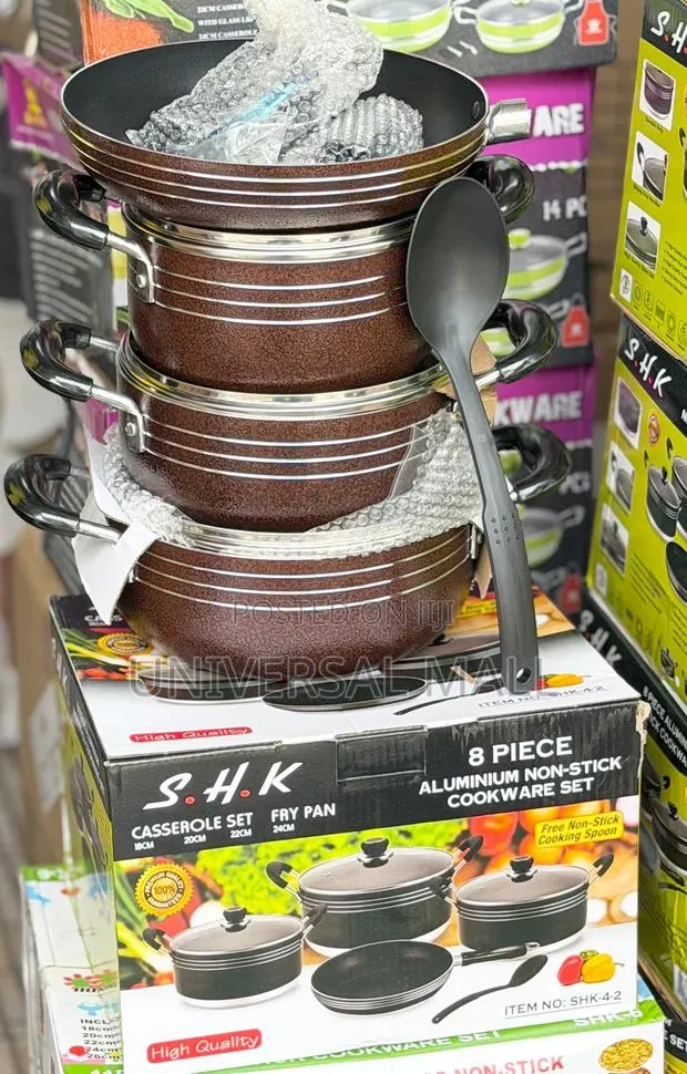 8 Pieces Aluminum Non-Stick Cookware Set · Photo 1