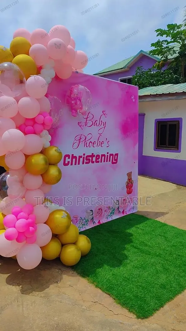 Baby Christening Balloon Backdrop Available for Your Next Event. · Photo 1