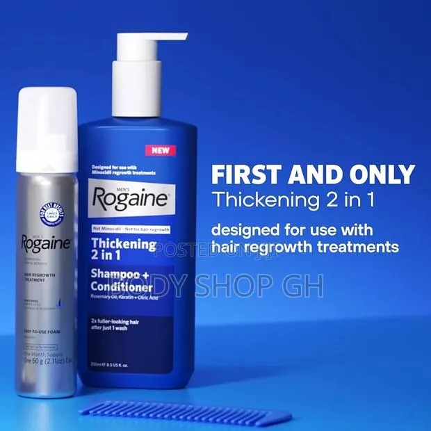Hair Regrowth Set - Rogaine Minoxidil Foam + Shampoo With Conditioner · Photo 1