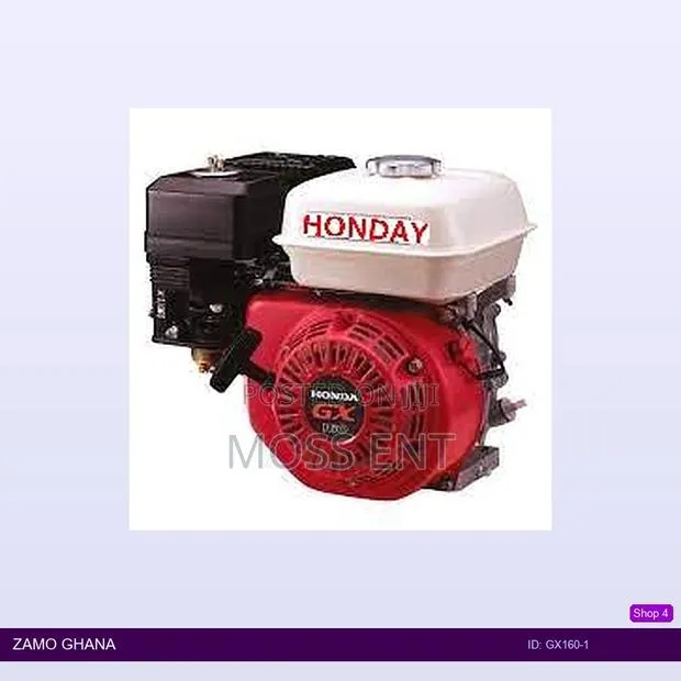 Gasoline Engine 5.5hp 1w H16 S-Shaft - Gx160-1 · Photo 1