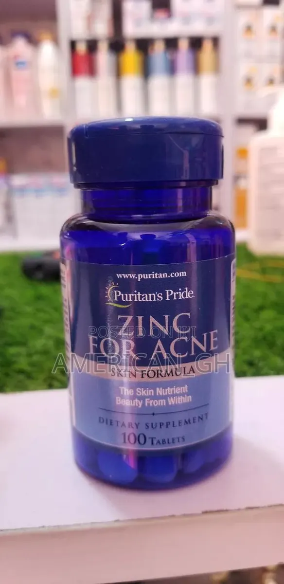 Puritan’S Pride Zinc For Acne Skin Formula, 100 Tablets · Photo 1