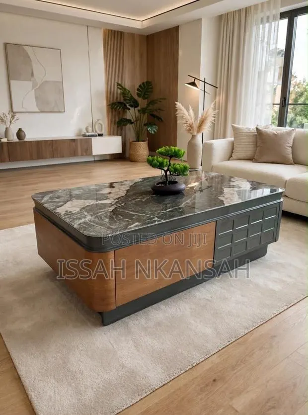 Dark Green Marble Top Coffee Table · Photo 1
