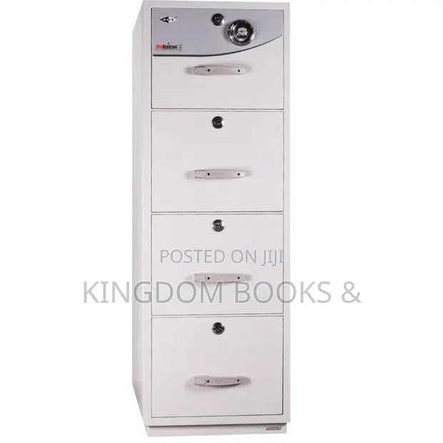 Heavy-Duty Fire-Resistant 4-Drawer Filing Cabinet With Secure Lock · Photo 1