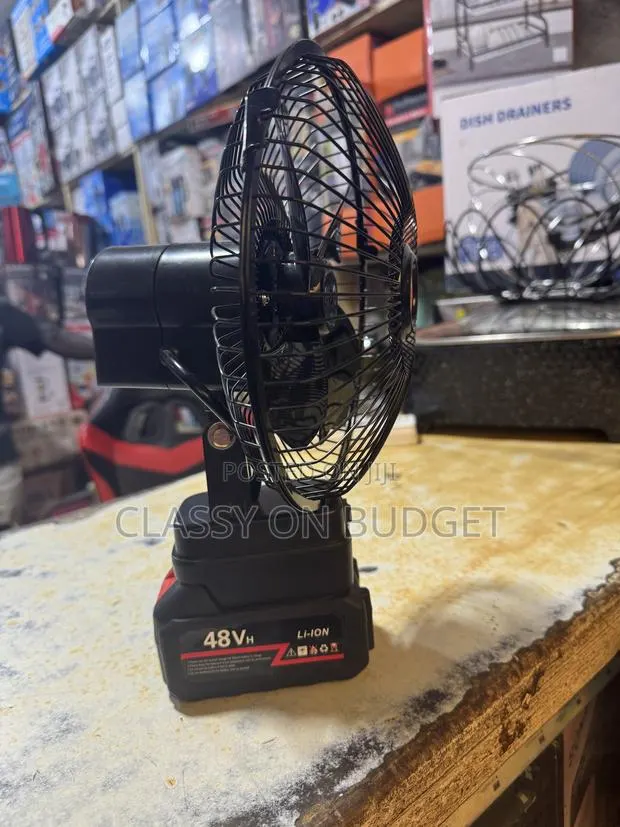 Rechargeable Desktop Fan With 48v Battery · Photo 1