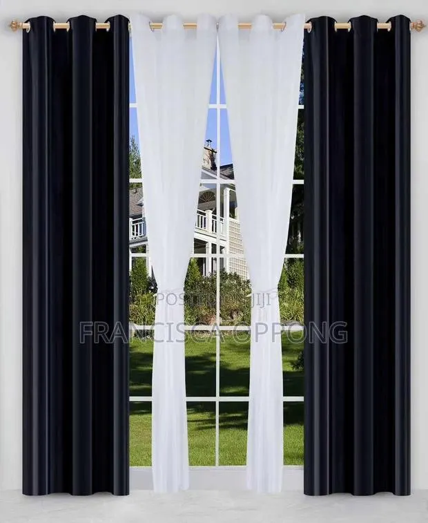 Curtains 4 in 1 With Voile ( Available in Various Colors) · Photo 1