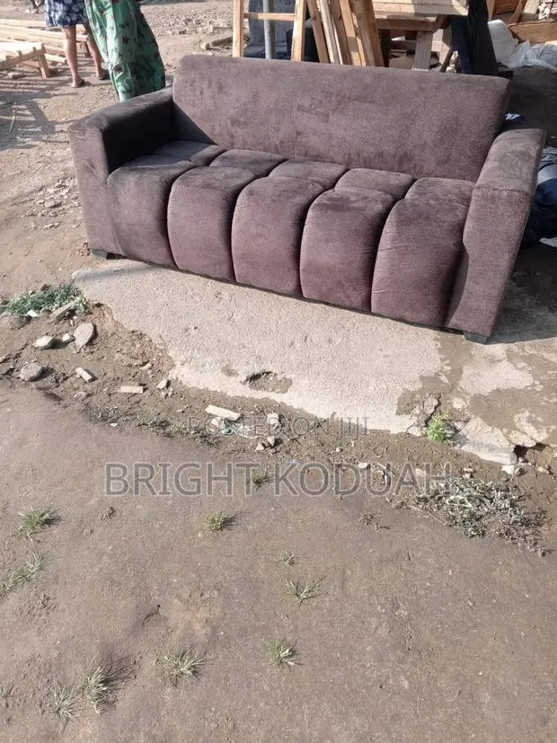 High Cushion Brown Three in One Sofa · Photo 1