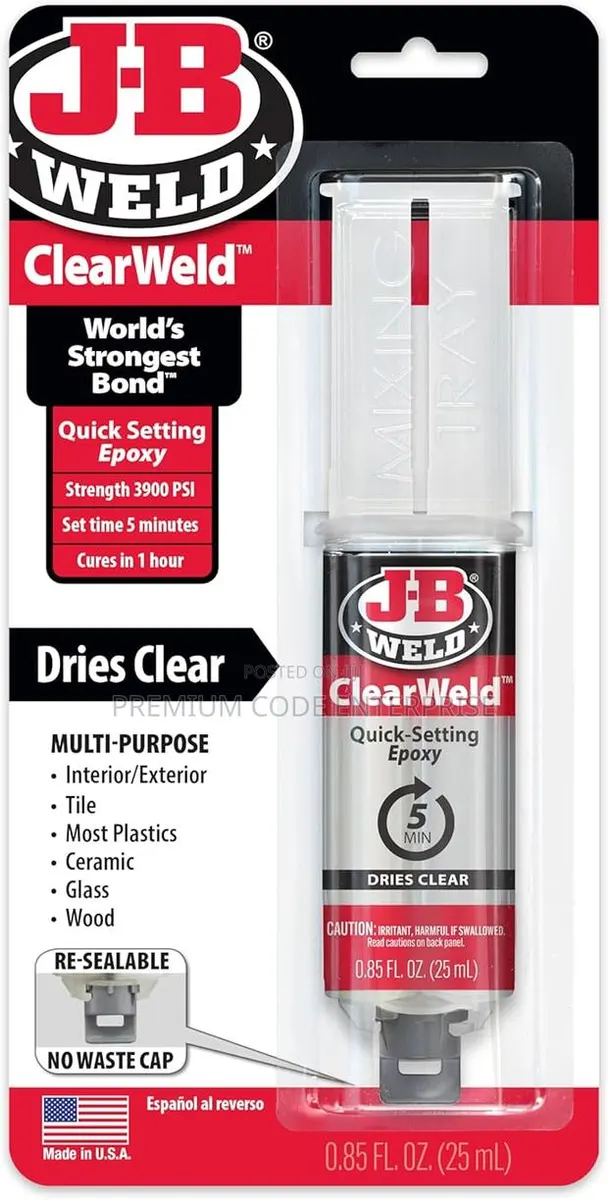 Clearweld Quick-setting Clear Epoxy – Repair For Tile & Ceramic 25ml · Photo 1