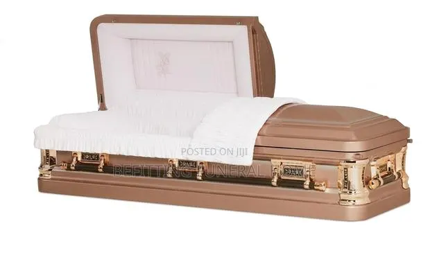 Majestic Silver Rose Metal Casket · Photo 1