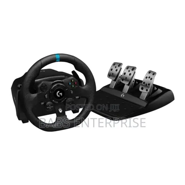 Logitech G923 Racing Wheel and Pedals – Black · Photo 1