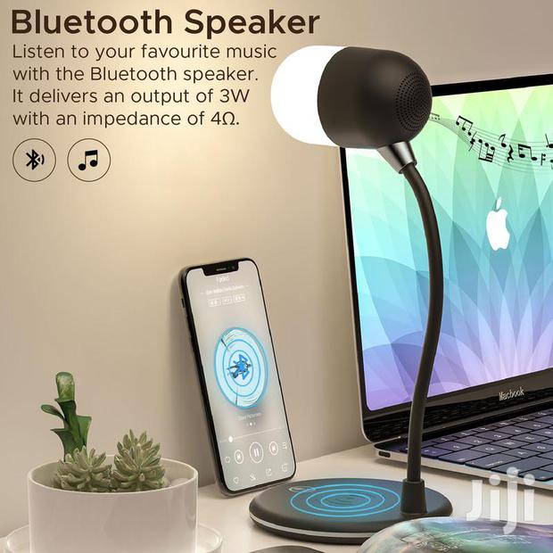 LED Table Lamp With Wireless Speaker and Wireless Charger · Photo 1