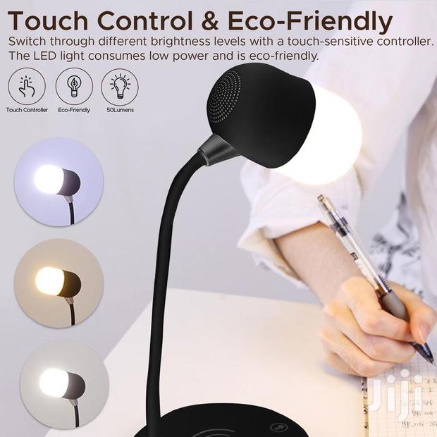 LED Table Lamp With Wireless Speaker and Wireless Charger · Photo 3