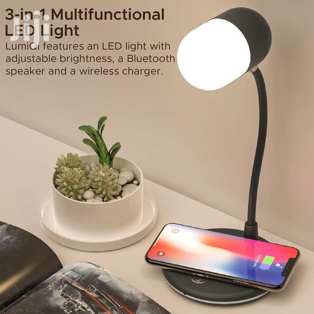 LED Table Lamp With Wireless Speaker and Wireless Charger · Photo 2