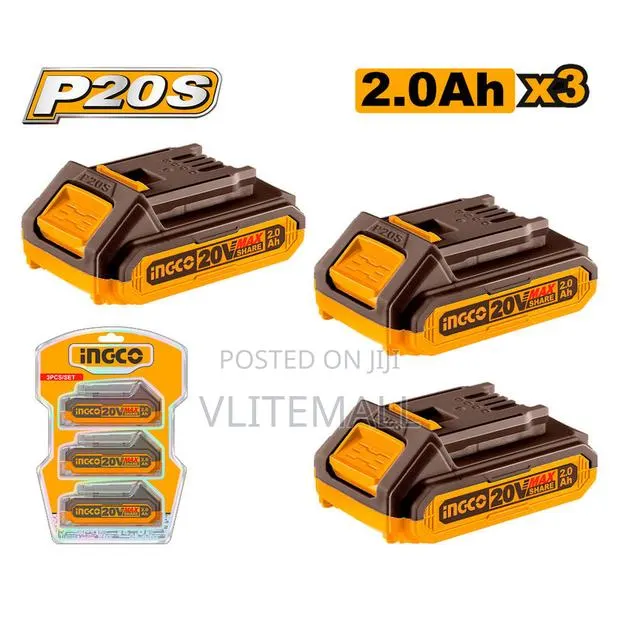 Ingco 3 PCS Battery 20v 2ahn Cosli240311 · Photo 1