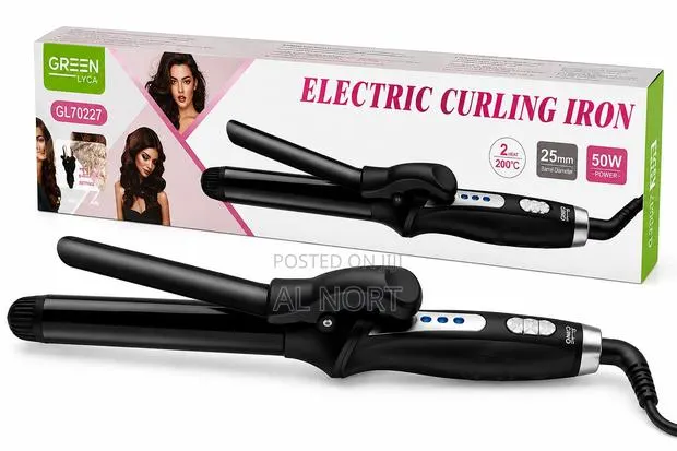 GREEN LYCA GL70227 Electric Curling Iron – 25mm – Black · Photo 1