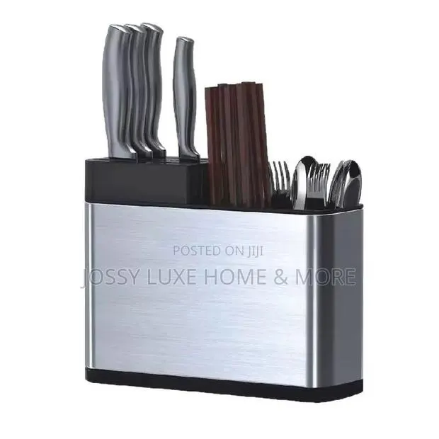 Stainless Steel Kitchen Knife Set With Holder · Photo 1