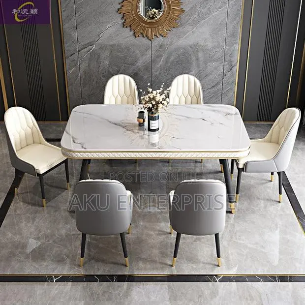 Marble Luxury Dinning Table With 6 Chairs · Photo 2