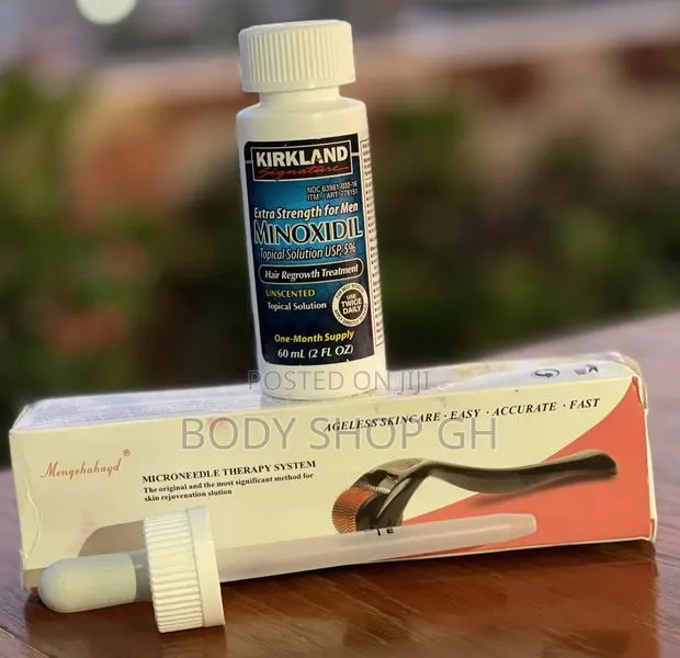 Beard Growth KIT - Kirkland Minoxidil + Derma Roller · Photo 1