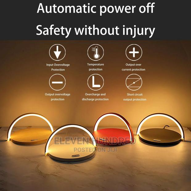 Wireless Charger Block Fast Charging With LED Table Lamptab · Photo 3