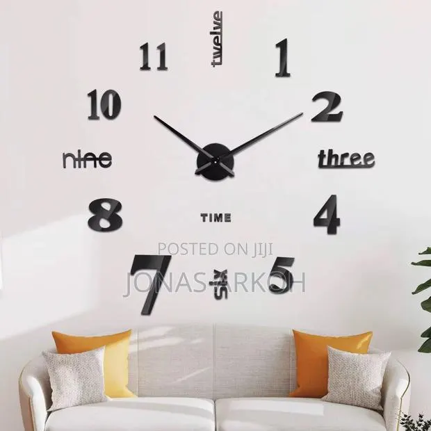 3d Diy Wall Clock Acrylic Mirror Decoration Wall Clock · Photo 1