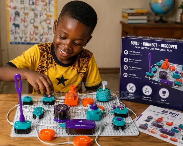 45pcs Electronic Circuit Stem Learning Kit – 100 Circuit Gameplay · Photo 1