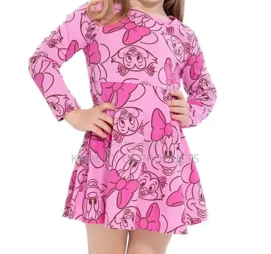 Minnie Mouse Girls Long Sleeve Print Dress- 4 to 5 Years · Photo 1