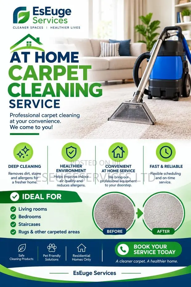 At-Home Carpet Cleaning Service – EsEuge Services · Photo 1