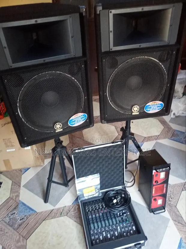 Yamaha S115v 15" Pa Speaker,Amp,Mixer and Stand