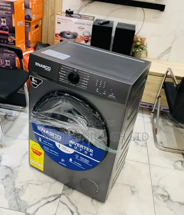 Neatly Sealed Nasco Washing Machine 8kg Front Load Full Automatic · Photo 1