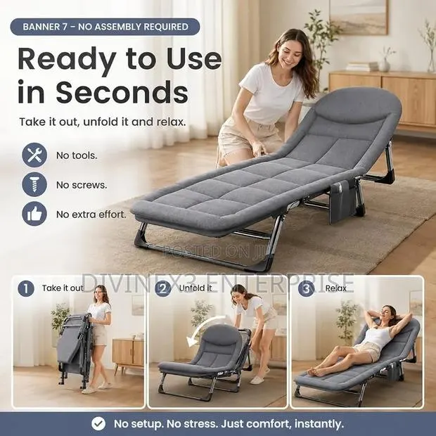 Portable Folding Nap Bed Lounge Chair · Photo 1