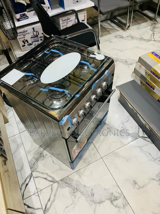 Freestanding Gas Cooker New Line Sliver 4burner 60/60 · Photo 1
