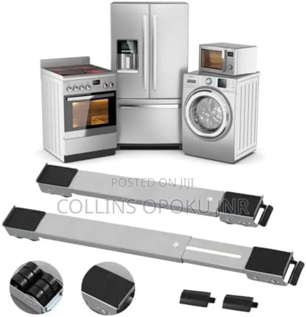 Extendable Appliance Movers 2pcs - For Fridge, Washing Machines -Black · Photo 1