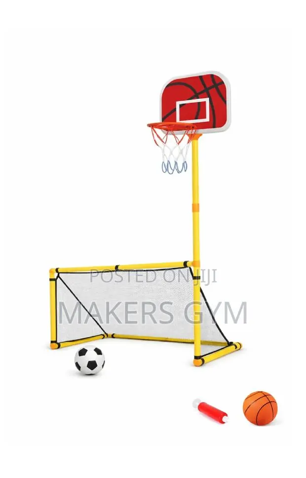 2 in-1 Sports Game Set - Basketball Hoop Football Goal for Kids · Photo 1