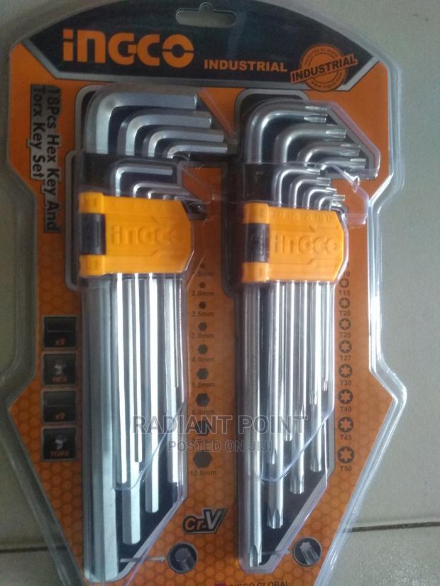 Ingco 18pcs Hex Key and Torx Key Set · Photo 1