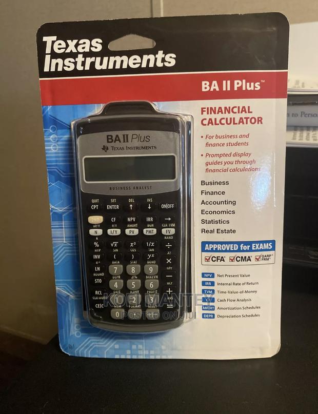 Ba Ii PLUS Texas Instruments Financial Calculator