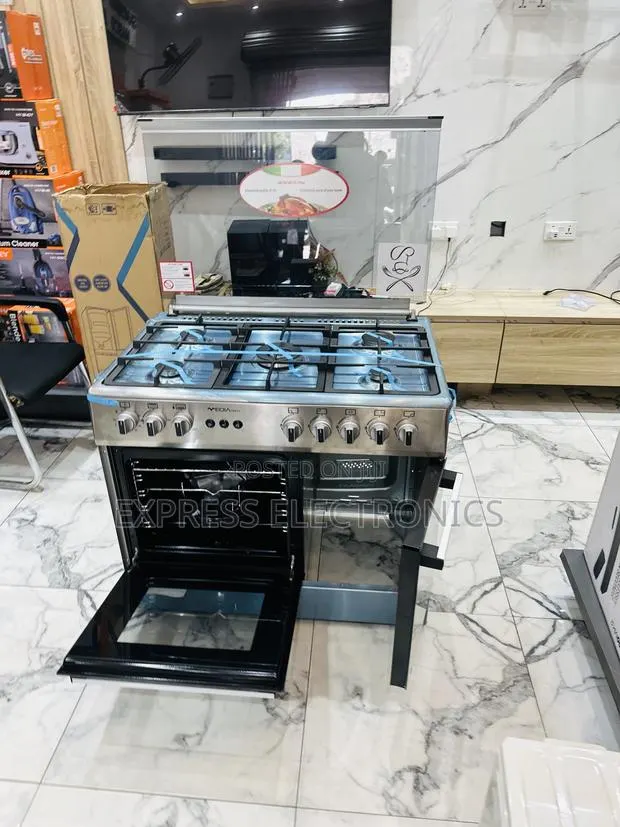 Mesmeric Design Sliver Midea Tech Gas Cooker Oven 5b 60/90 · Photo 1