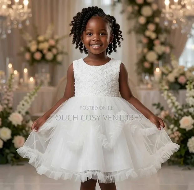 White Rose Tulle Party Dress - 5 Years · Photo 1