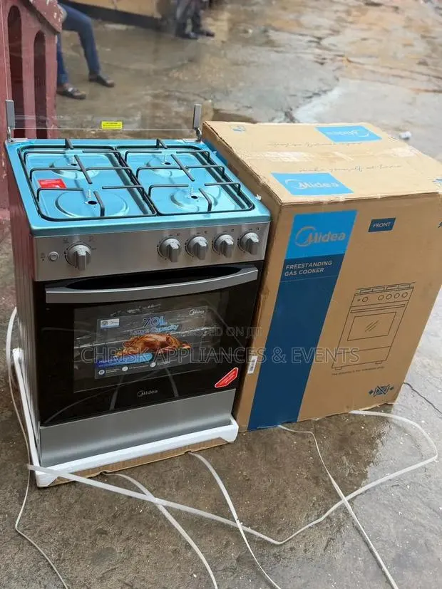 Midea 60×60 All Gas Cooker With Oven Grill | 70l Capacity | New · Photo 1