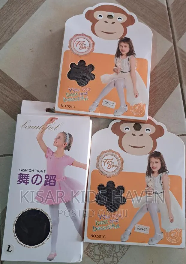 Girls Net Stocking Black, 1 to 3yrs,4 to 6yrs,7 to 9 · Photo 1