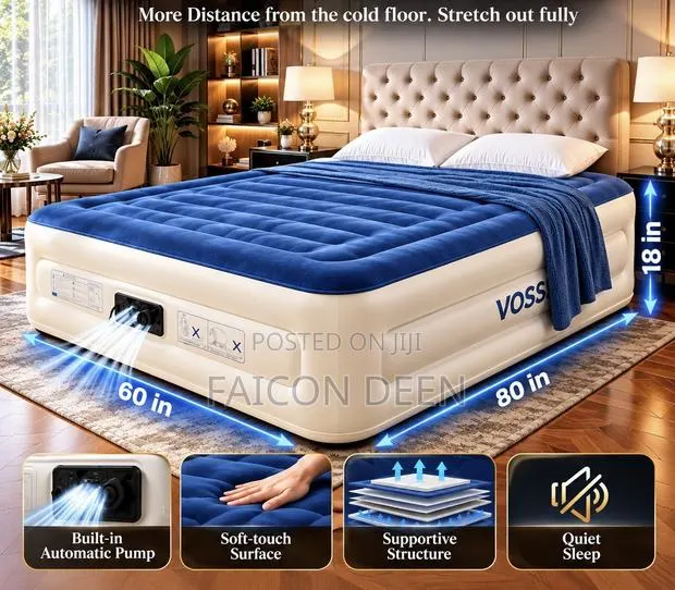 The Perfect Extra Bed; Inflatable Double Size Inbuilt Pump Air Mattres · Photo 1
