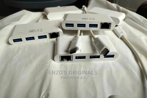 Usb-c To Rj45 Gigabit Ethernet Lan + Usb 3.0 Network Used · Photo 3