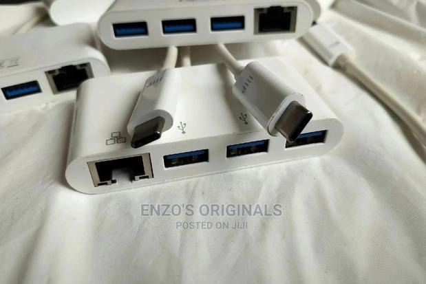 Usb-c To Rj45 Gigabit Ethernet Lan + Usb 3.0 Network Used · Photo 2