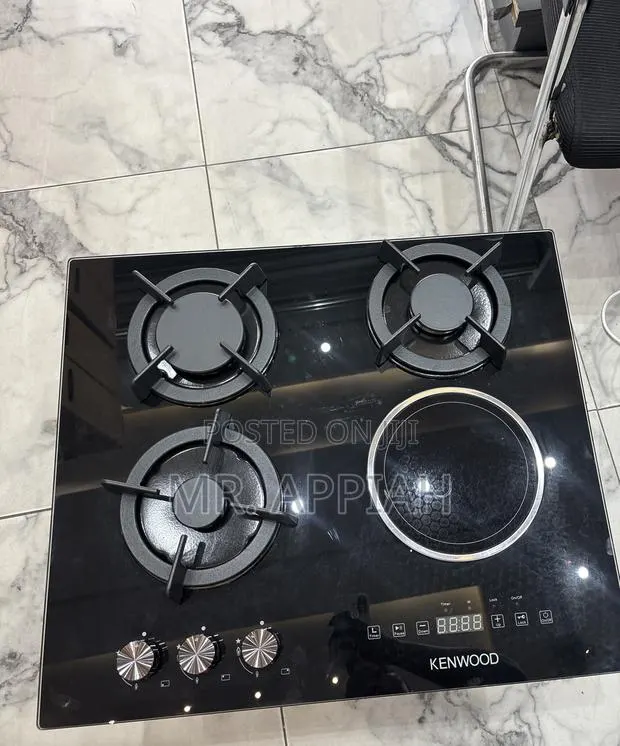 Sleek Kenwood 60cm 3 Gas With 1 Electric Burner(Tempered Glass) · Photo 1