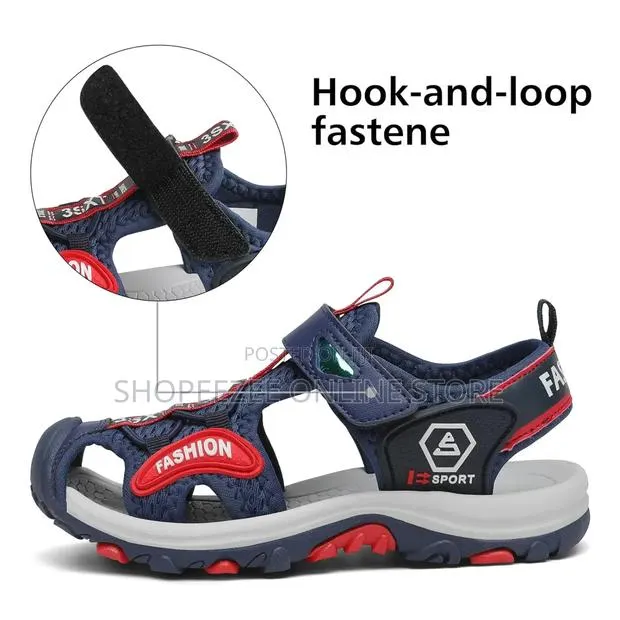 Size 31/ Blue/Red Saguaro Children's Summer Sandals/Velcro Kids Shoes · Photo 4