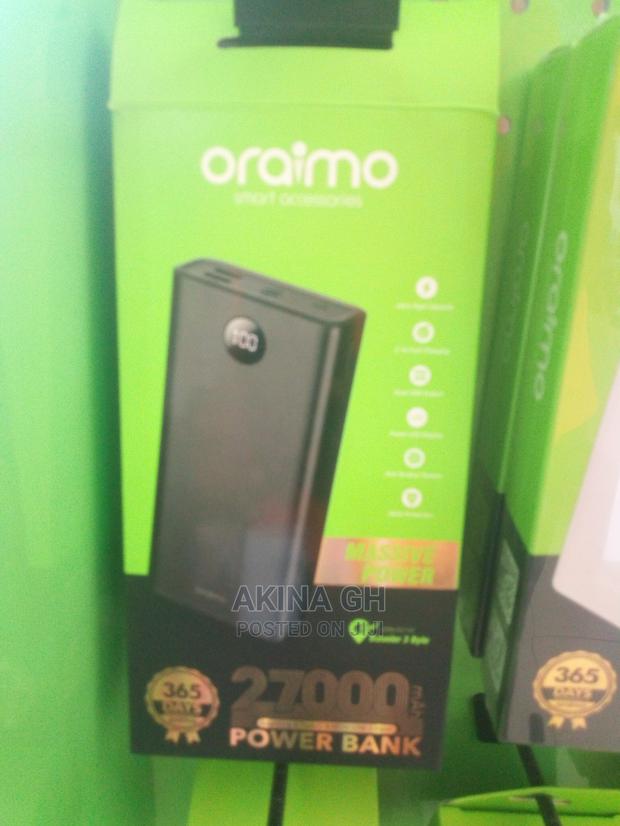 Oraimo 12w Fast Charging Power Bank 27000mah Opb-P5271 · Photo 1