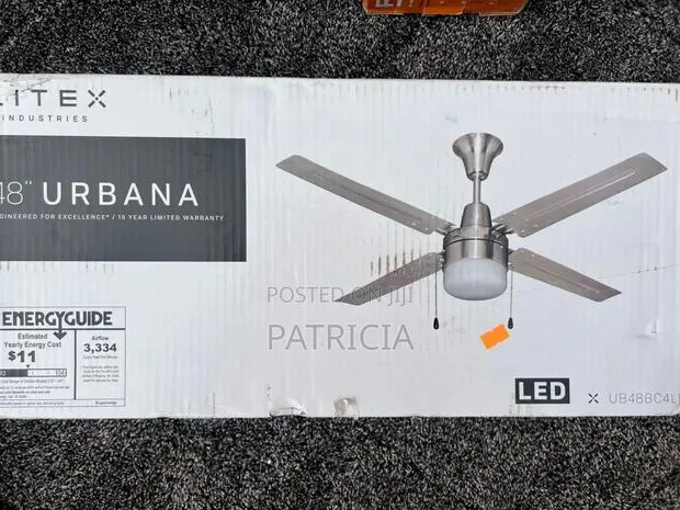 New Litex Urbana 48-Inch Ceiling Fan With Led Light · Photo 1