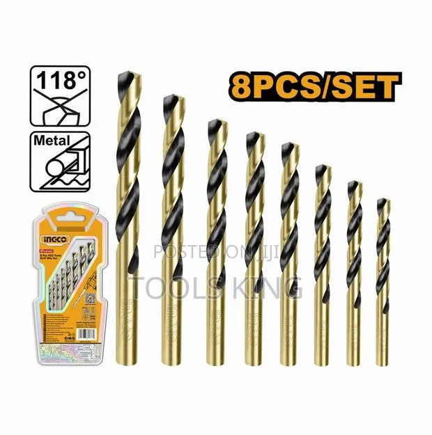 8 PCS HSS Twist Drill Bits - Akdb0801 · Photo 1
