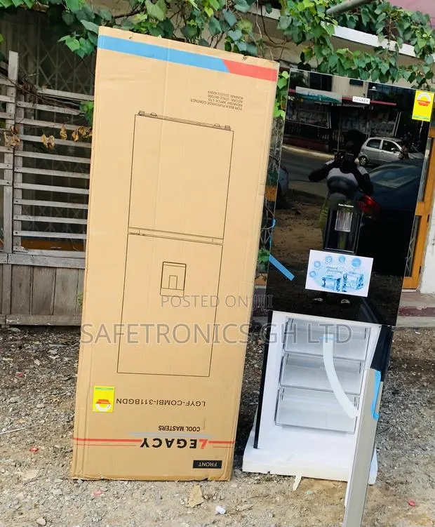 Quality Sleek Legacy 311L Black Mirror Glass Refrigerator · Photo 1