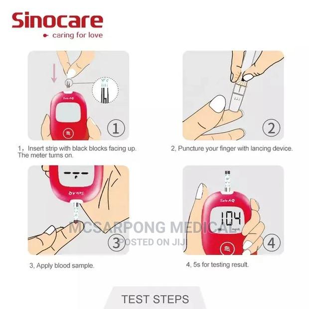 Blood Sugar Monitoring GLUCOMETER With 50 Strips and Lancet · Photo 3
